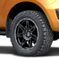 Preview: Ford Ranger 2AB (2012-2018) & (2019-) Kompletträder W-TEC Extreme 8,5x20 schwarz-silber mit 275/55R20 BF Goodrich All-Terrain (Gelände)