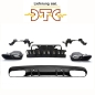 Preview: Mercedes-Benz C-Klasse W205 C63 AMG Look Diffusor + Blenden Schwarz Night Paket mit DTC Gutachten