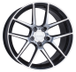 Preview: 19 Zoll ACE WHEELS Felgen Felge AFF02 Dark Shiny Black, Face Polished (BP)