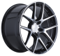 Preview: 19 Zoll ACE WHEELS Felgen Felge AFF02 Dark Shiny Black, Face Polished (BP)