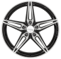 Preview: 19 & 20 Zoll ACE WHEELS Felgen Felge dark shiny black, face brushed (BBR)