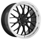 Preview: 19 Zoll ACE WHEELS Felgen Felge AFF10 Dark Shiny Black, Step Rim Polished (BRP)
