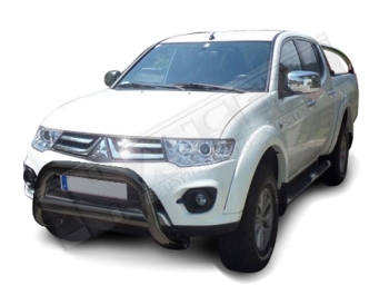 Frontschutzbügel 89 mm Mitsubishi L200 (2012-2014) schwarz (aus pulverbeschichtetem Stahl)  inkl. CH Gutachten