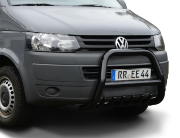 Frontschutzbügel mit Unterfahrschutz 76 mm VW T5 (2003 bis 2015) (aus pulverbeschichtetem Stahl) inkl. CH Gutachten