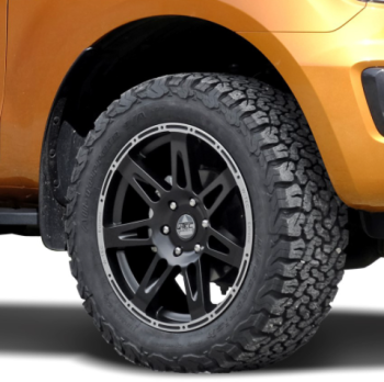 Ford Ranger 2AB (2012-2018) & (2019-) Kompletträder W-TEC Extreme 8,5x20 schwarz-silber mit 285/50R20 Yokohama Geolandar AT (Gelände)