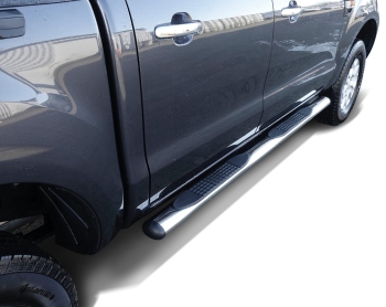 Preview: Schwellerrohre Edelstahl Ford Ranger Doka (2012-2018) & Doka (2019-)