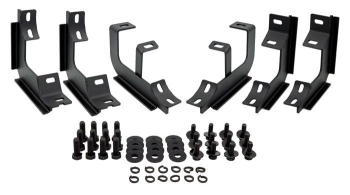 SCHWELLERROHRE SCHWARZ MATT HEAVY DUTY FÜR FORD RANGER 2012- & RAPTOR 2019- DOPPELKABINE ANBAUSET