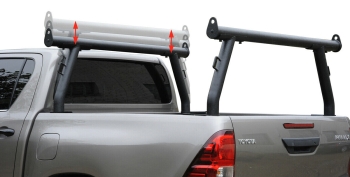 Ladder Rack Gepäckträger für Pickup's verstellbar schwarz Stahl / 1 Stück
