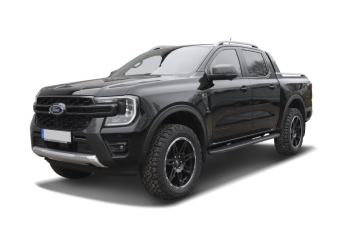SCHWARZ MATTE TRITTBRETTER V2 SCHWARZ MATT FÜR FORD RANGER 2023- & RAPTOR 2023- DOPPELKABINE