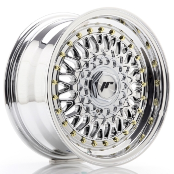 15 Zoll Felgen Felge Japan Racing Wheels JR9 Chrom