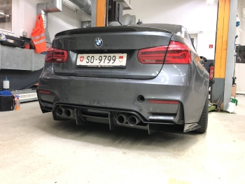 Preview: Carbon RS Style Diffusor Montiert Grau