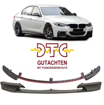 Set Seitenschwelleransatz Sport Performance Schwarz Glanz+Anbaumaterial  passt für BMW 1er F20 LCI M-Paket