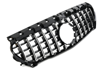 Grill Sport Kühlergrill Panamericana GT Optik für Mercedes C117 CLA Chrom / Schwarz