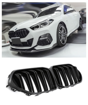 BMW 2ER F44 GRAND COUPE KÜHLERGRILL DOPPELSTEG GLANZ SCHWARZ