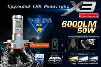 MS-Style Tuning GmbH - H4 LED Philips 3000Lm X3 für Motorrad
