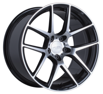 19 Zoll ACE WHEELS Felgen Felge AFF02 Dark Shiny Black, Face Polished (BP)