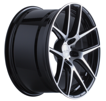 19 Zoll ACE WHEELS Felgen Felge AFF02 Dark Shiny Black, Face Polished (BP)