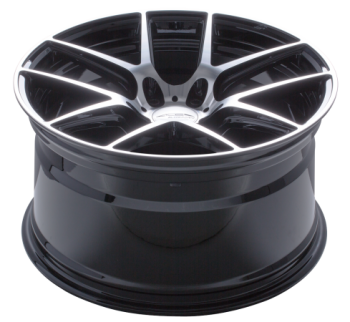 20 Zoll ACE WHEELS Felgen Felge AFF02 Dark Shiny Black, Face Polished (BP)