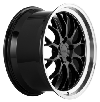 19 Zoll ACE WHEELS Felgen Felge AFF10 Dark Shiny Black, Step Rim Polished (BRP)