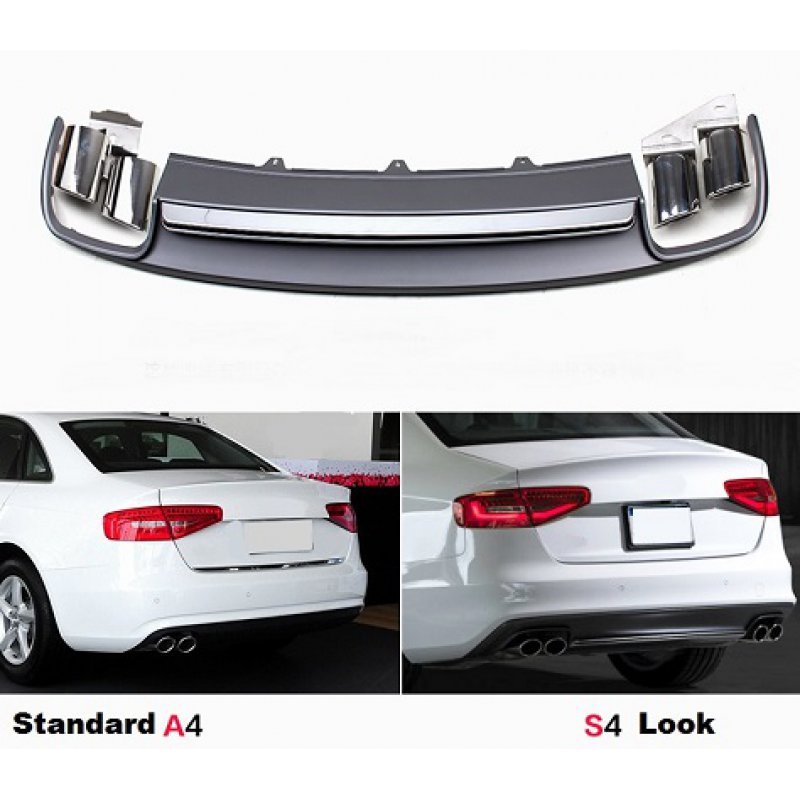 Tuningshop Schweiz Audi A4 B8 S4 Look Diffusor Endrohre