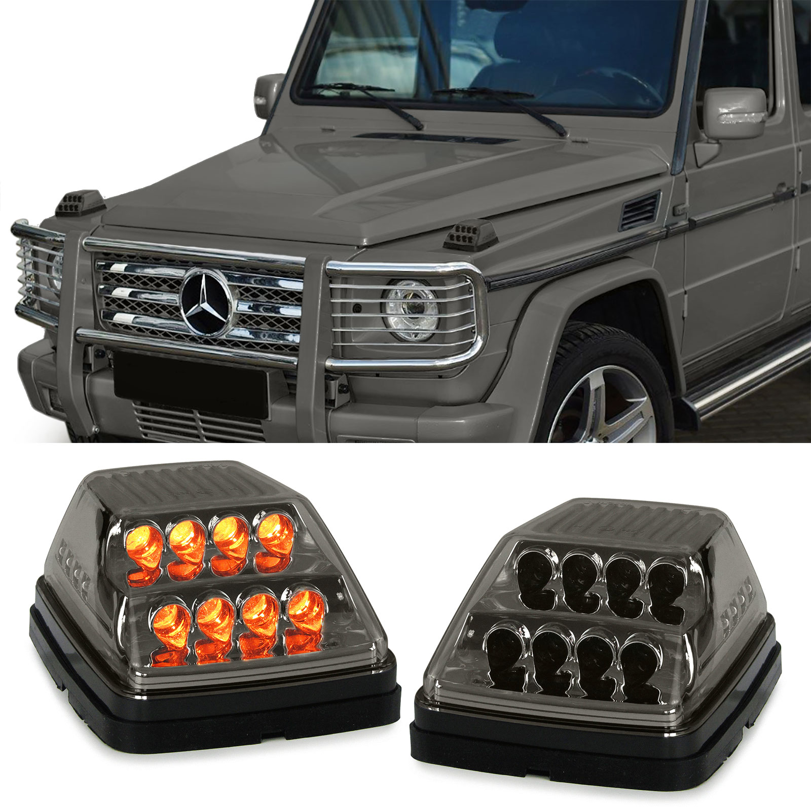 Tuning Schweiz Mercedes W463 G Modell Dynamische Led Blinker Schwarz