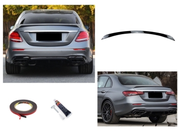 HECKSPOILER LIPPE SCHWARZ GLANZ für Mercedes W213 E-Klasse 2016-