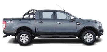 Überrollbügel 76mm aus SCHWARZ pulverbeschichtetem Stahl Ford Ranger (2012-)