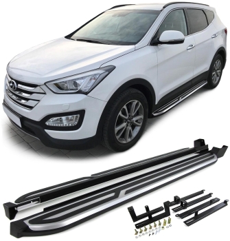 Alu Trittbretter Flankenschutz Hyundai Santa Fe 12-18