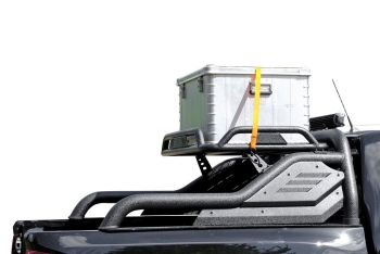 ÜBERROLLBÜGEL "BLACK STEALTH " MIT GEPÄCKKORB FÜR ISUZU D-MAX (2012-2019)