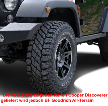 Jeep Wrangler JK (2007-2017) Kompletträder W-TEC Extreme 8,5x17 schwarz-silber mit 285/70 R17 BF Goodrich All-Terrain