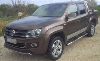 VW Amarok DOPPELKABINE (2010-2020) SCHWELLERROHRE Ø 100MM CHROM O. SCHWARZ