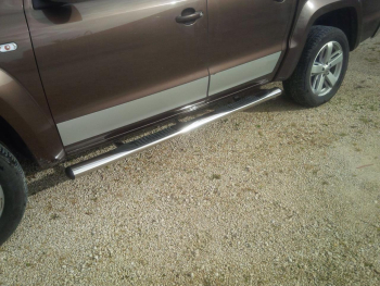 VW Amarok DOPPELKABINE (2010-2020) SCHWELLERROHRE Ø 100MM CHROM O. SCHWARZ