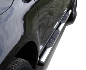 SCHWELLERROHRE EDELSTAHL Ø 100MM PASSEND FÜR MERCEDES-BENZ X-KLASSE DOPPELKABINE (2017-2020)