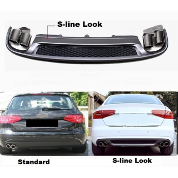 Audi A4 B8 S- line Look Diffusor +  Endrohre-1