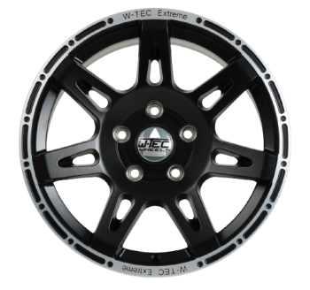 Ford Ranger 2AB (2012-2018) & (2019-) Kompletträder W-TEC Extreme 8,5x20 schwarz-silber mit 255/55R20 Goodyear Duratrac (Gelände)