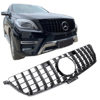 Kühlergrill Grill Sportgrill  für Mercedes ML W166  AMG GT Optik 11-15 Schwarz