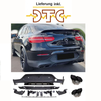 Diffusor + Auspuffblenden für Mercedes GLC C253 Coupe AMG Optik Paket 15-19 mit DTC Gutachten