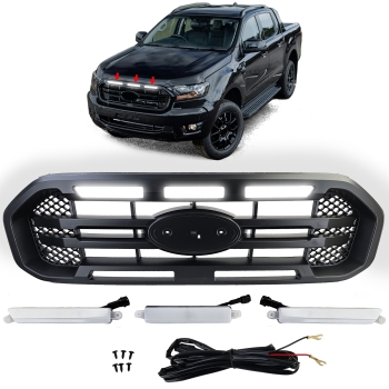 Kühlergrill Doppelsteg mit LED Ford Ranger T8 2019-2023