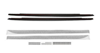 5er BMW G30 G31 Limousine Touring M Performance Seitenschweller Leisten Ansatz SCHWARZ GLANZ 2017-