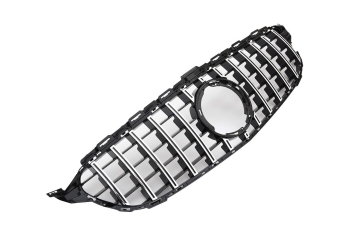 Grill Sport Kühlergrill ohne 360° Kamera für Mercedes W205 S205 C205 Panamericana GT C63 AMG OPTIK Chrom Schwarz / Facelift