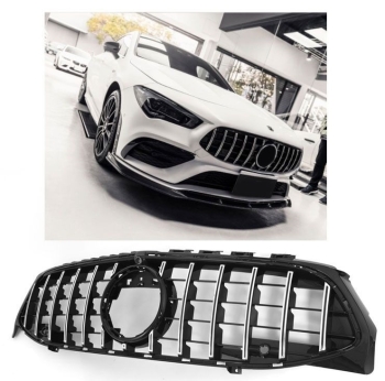 Grill Sport Kühlergrill Panamericana GT Optik für Mercedes C118, W118 CLA Chrom / Schwarz