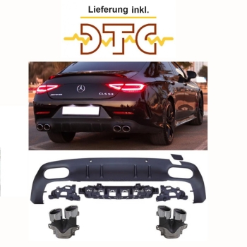 Diffusor Matt + Auspuffblenden (CHROM) für Mercedes CLS X257 C257 CLS63 AMG OPTIK