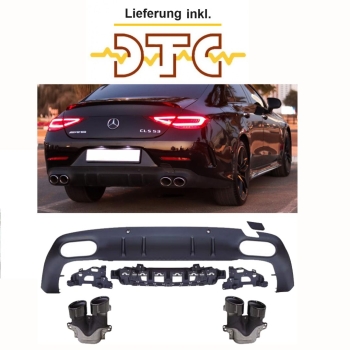 Diffusor + Auspuffblenden (Schwarz) für Mercedes CLS X257 C257 CLS63 AMG OPTIK