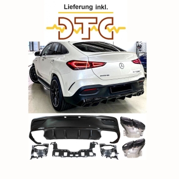 Diffusor + Auspuffblenden für Mercedes GLE C167 Coupe 63 AMG Optik mit DTC Gutachten