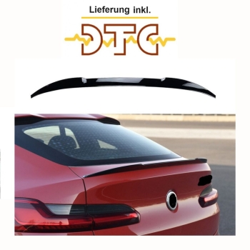 Heckspoiler Spoilerlippe für BMW X4 G02 Schwarz Glanz 
