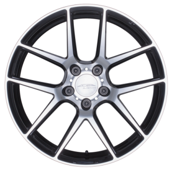 20 Zoll ACE WHEELS Felgen Felge AFF02 Dark Shiny Black, Face Polished (BP)