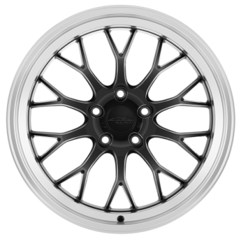 19 Zoll ACE WHEELS Felgen Felge AFF10 Dark Shiny Black, Step Rim Polished (BRP)