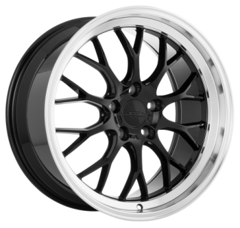19 Zoll ACE WHEELS Felgen Felge AFF10 Dark Shiny Black, Step Rim Polished (BRP)