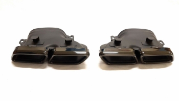Auspuffblenden Blenden Schwarz für Mercdes W213 E63 AMG u. X253 GLC63 AMG