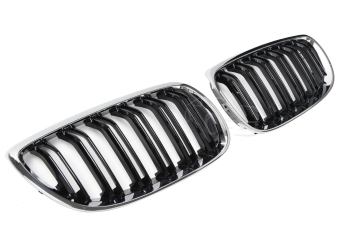BMW E92 E93 Nieren Sportgrill Chrom Schwarz